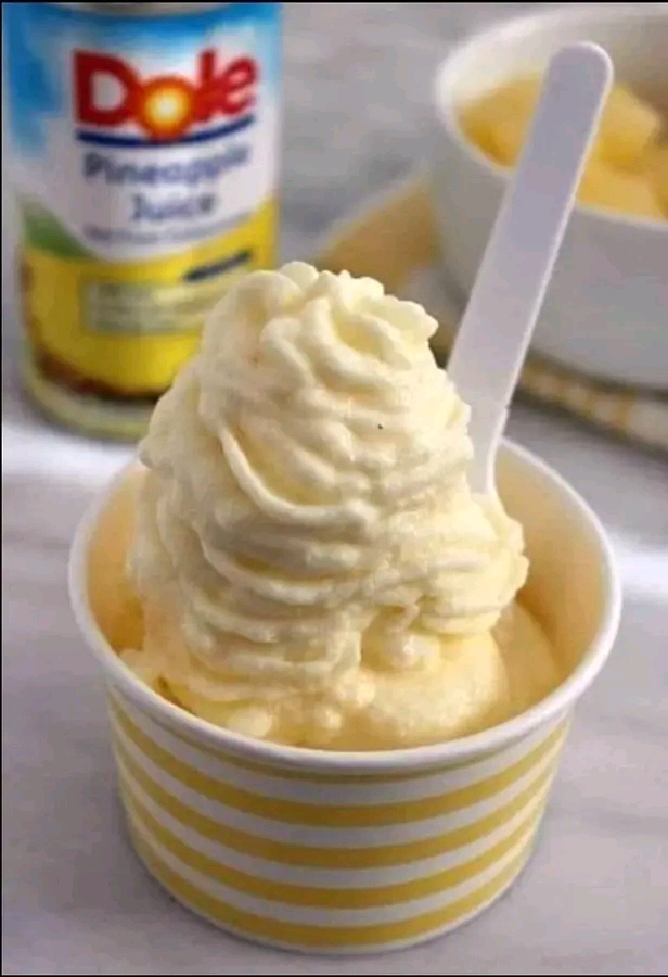 Homemade Pineapple Soft Serve Ice Cream!