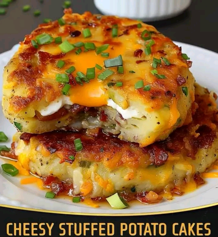 Cheesy Stuffed Potato Cakes