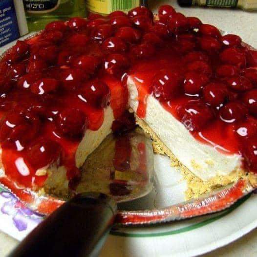 Easiest No-Bake Cherry Cheesecake