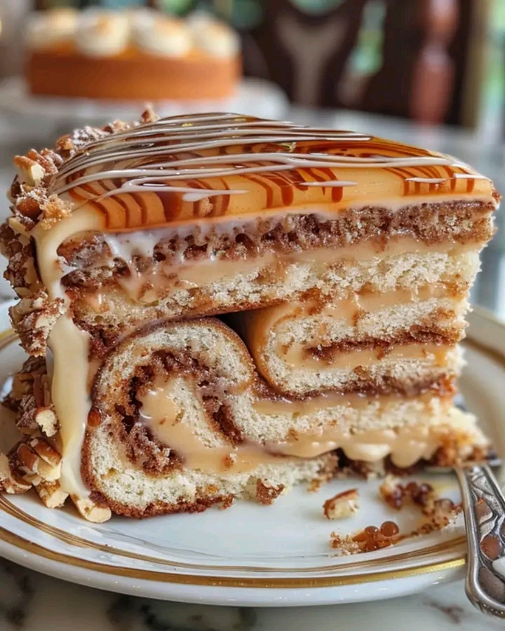 Indulge in a Cinnamon Roll Layer Cake!